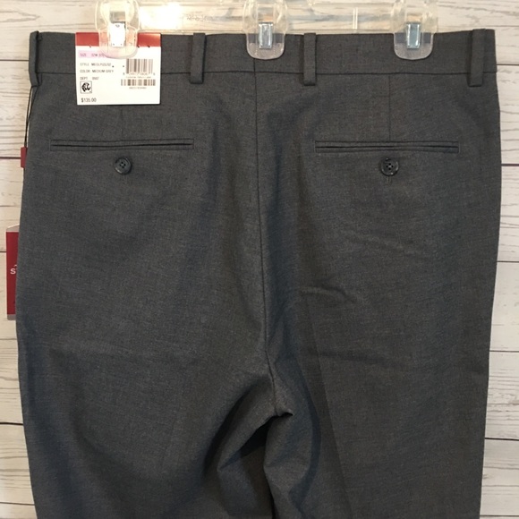 Alfani Grey Slim Fit Performance Stretch Pants 32 - Picture 3 of 5
